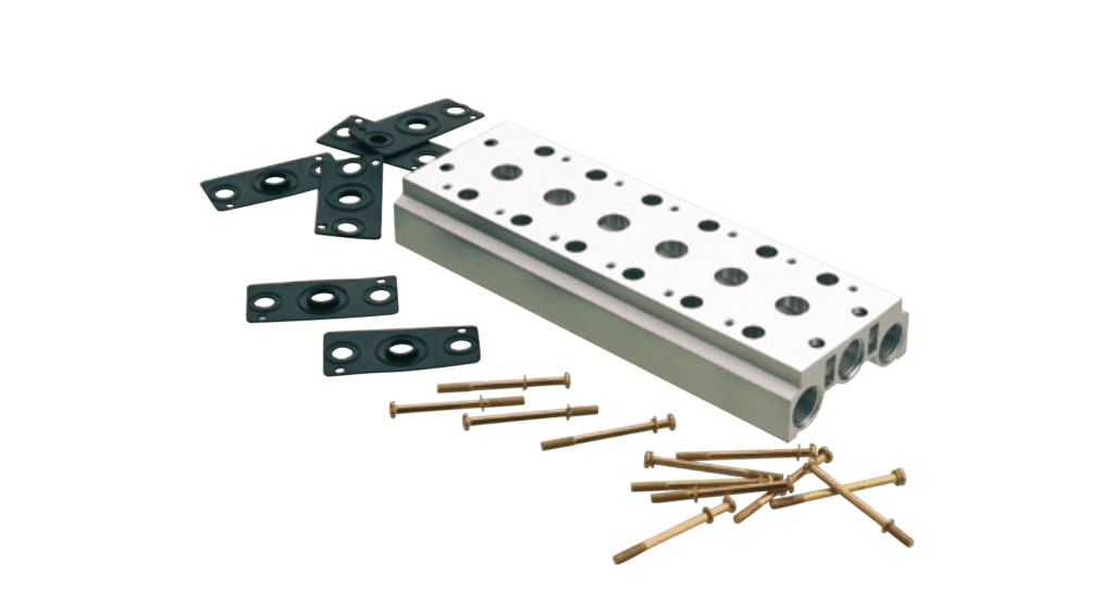 Bloco Manifold Serie V/RV (5/2, 5/3 vias)